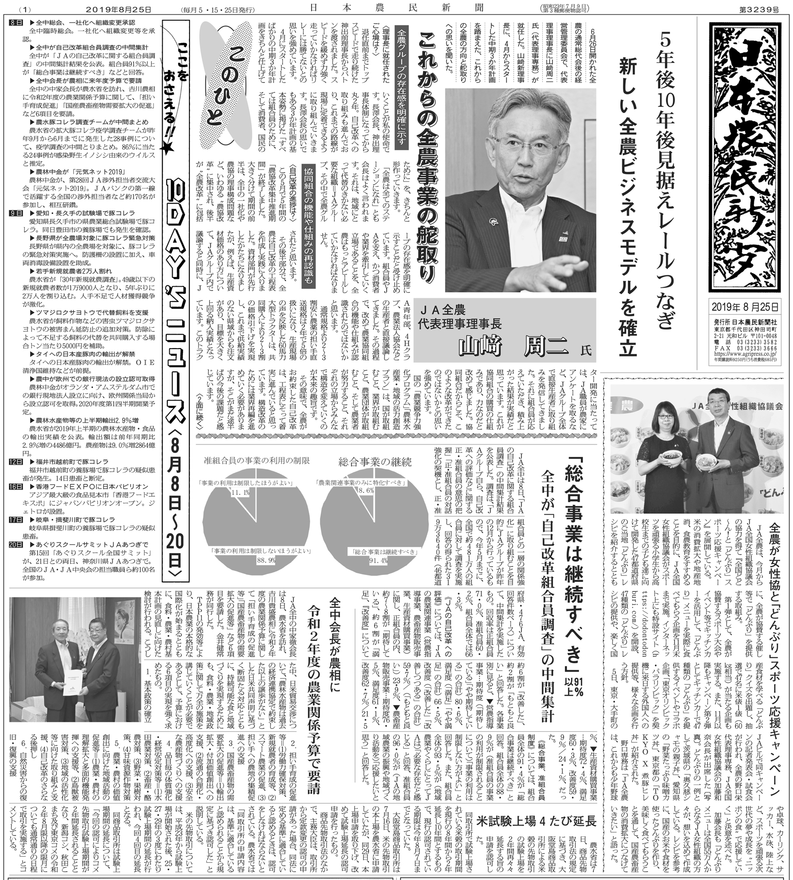 農業経済・農政・農協(農業協同組合・ＪＡグループ)・農村の新聞・ニュース｜日本農民新聞